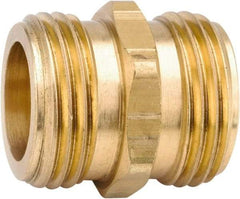 ANDERSON METALS - 3/4 MGHT & 1/2 GHT Garden Hose Male Union with FIP Tap - Lead Free Brass, Male Hose to Male Hose Connector - USA Tool & Supply