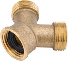 ANDERSON METALS - 3/4 GHT Garden Hose F x M x M Garden Hose Y - Zinc, Female Hose to Male Hose to Male Hose Connector - USA Tool & Supply