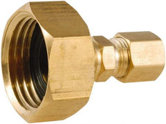 ANDERSON METALS - 3/4 FGHT & 1/4 Garden Hose Female x Comp - Lead Free Brass, Female Hose to Comp OD Connector - USA Tool & Supply