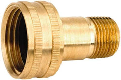 ANDERSON METALS - 3/4 FGHT & 1/4 MPT Garden Hose Female x MIP Swivel - Lead Free Brass, Female Hose to Male Pipe Swivel Connector - USA Tool & Supply