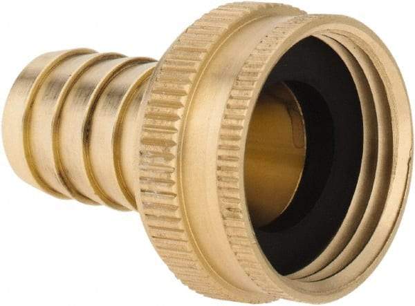 ANDERSON METALS - 3/4 GHT Garden Hose Barb x Female Swivel - Lead Free Brass, Female Hose to Barb Connector - USA Tool & Supply