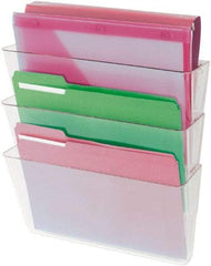 UNIVERSAL - 8-1/2 x 11", Letter Size, Clear, Expanding Hanging File Holder - USA Tool & Supply