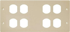 Hubbell Wiring Device-Kellems - 10.22 Inch Long x 4-3/4 Inch High, Rectangular 4 Gang Raceway Cover Plate - Ivory, For Use with HBL4750 Series Raceways - USA Tool & Supply