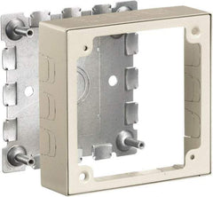 Hubbell Wiring Device-Kellems - 4.64 Inch Long x 1.38 Inch Wide x 4.54 Inch High, Rectangular Raceway Box - Ivory, For Use with HBL500 Series Raceways and HBL750 Series Raceways - USA Tool & Supply