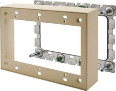 Hubbell Wiring Device-Kellems - 6.45 Inch Long x 1.38 Inch Wide x 4.54 Inch High, Rectangular Raceway Box - Ivory, For Use with HBL500 Series Raceways and HBL750 Series Raceways - USA Tool & Supply