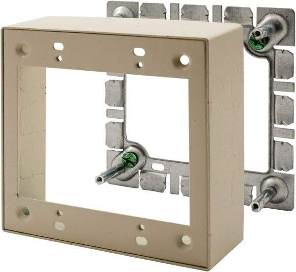 Hubbell Wiring Device-Kellems - 4.64 Inch Long x 1.38 Inch Wide x 4.54 Inch High, Rectangular Raceway Box - Ivory, For Use with HBL500 Series Raceways and HBL750 Series Raceways - USA Tool & Supply