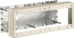 Hubbell Wiring Device-Kellems - 11.89 Inch Long x 1-3/4 Inch Wide x 4.54 Inch High, Rectangular Raceway Box - Ivory, For Use with HBL500 Series Raceways and HBL750 Series Raceways - USA Tool & Supply