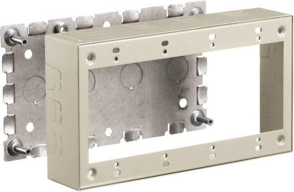 Hubbell Wiring Device-Kellems - 8.26 Inch Long x 1-3/4 Inch Wide x 4.54 Inch High, Rectangular Raceway Box - Ivory, For Use with HBL500 Series Raceways and HBL750 Series Raceways - USA Tool & Supply