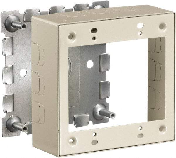 Hubbell Wiring Device-Kellems - 4.64 Inch Long x 1-3/4 Inch Wide x 4.54 Inch High, Rectangular Raceway Box - Ivory, For Use with HBL500 Series Raceways and HBL750 Series Raceways - USA Tool & Supply