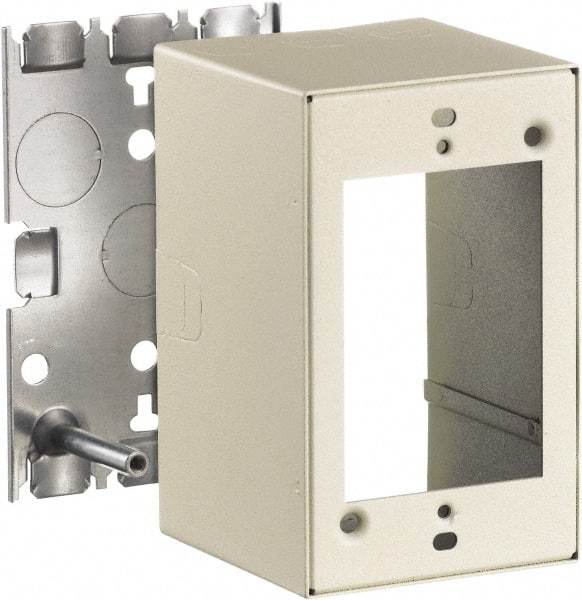 Hubbell Wiring Device-Kellems - 2.82 Inch Long x 2-3/4 Inch Wide x 4.54 Inch High, Rectangular Raceway Box - Ivory, For Use with HBL500 Series Raceways and HBL750 Series Raceways - USA Tool & Supply