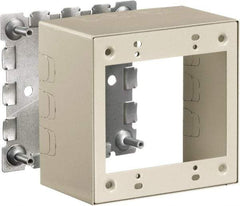 Hubbell Wiring Device-Kellems - 4.64 Inch Long x 2-3/4 Inch Wide x 4.54 Inch High, Rectangular Raceway Box - Ivory, For Use with HBL500 Series Raceways and HBL750 Series Raceways - USA Tool & Supply