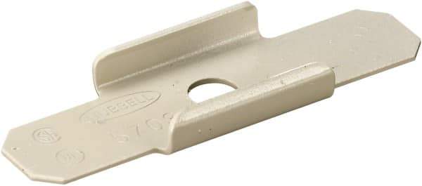 Hubbell Wiring Device-Kellems - 2.51 Inch Long, Raceway Clip - Ivory, For Use with HBL500 Series Raceways and HBL750 Series Raceways - USA Tool & Supply