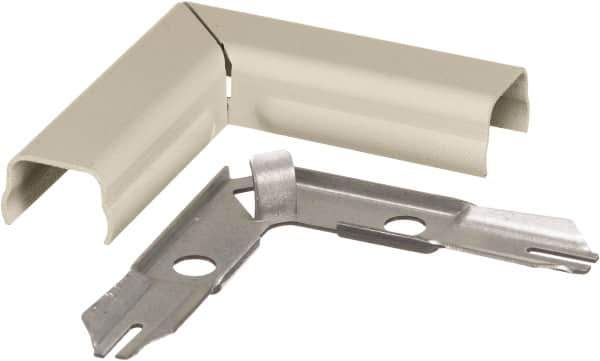 Hubbell Wiring Device-Kellems - 2.68 Inch Long x 0.61 Inch Wide x 2.68 Inch High, Raceway Elbow End - 90°, Ivory, For Use with HBL500 Series Raceways and HBL750 Series Raceways - USA Tool & Supply