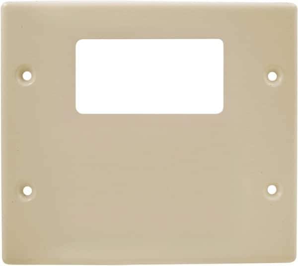 Hubbell Wiring Device-Kellems - 5.43 Inch Long x 4-3/4 Inch High, Rectangular Raceway Plate - Ivory, For Use with HBL4700 Series Raceways and HBL4750 Series Metal Raceways - USA Tool & Supply