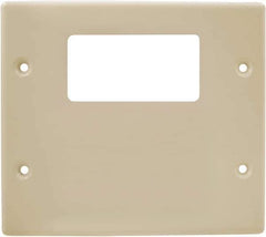 Hubbell Wiring Device-Kellems - 5.43 Inch Long x 4-3/4 Inch High, Rectangular Raceway Plate - Ivory, For Use with HBL4700 Series Raceways and HBL4750 Series Metal Raceways - USA Tool & Supply