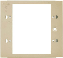 Hubbell Wiring Device-Kellems - 4.32 Inch Long x 4-3/4 Inch High, Rectangular Raceway Plate - Ivory, For Use with HBL4700 Series Raceways and HBL4750 Series Metal Raceways - USA Tool & Supply