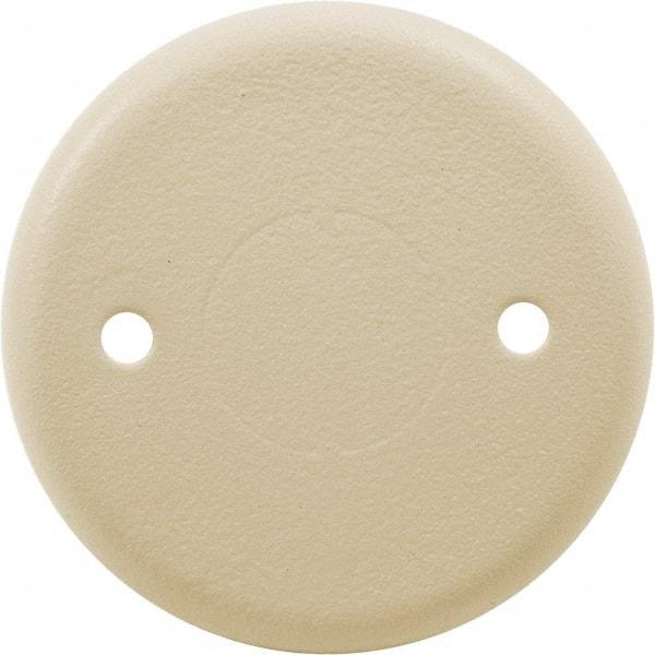 Hubbell Wiring Device-Kellems - 2.4 Inch Wide x 0.24 Inch High, Round Raceway Cover - Ivory, For Use with HBL500 Series Raceways and HBL750 Series Raceways - USA Tool & Supply