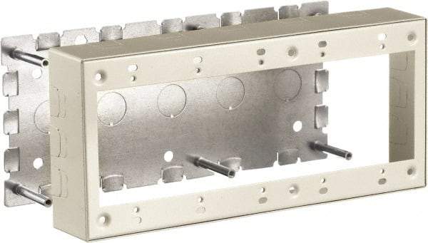 Hubbell Wiring Device-Kellems - 10.01 Inch Long x 1-3/4 Inch Wide x 4.54 Inch High, Rectangular Raceway Box - Ivory, For Use with HBL500 Series Raceways and HBL750 Series Raceways - USA Tool & Supply