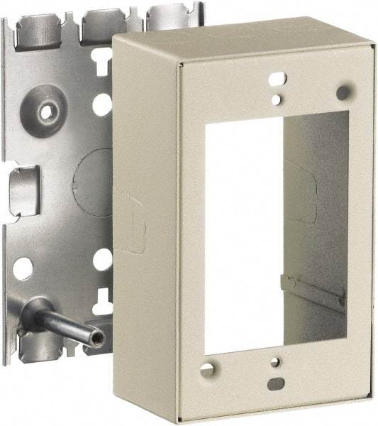 Hubbell Wiring Device-Kellems - 3-1/4 Inch Long x 2.44 Inch Wide x 4.9 Inch High, Rectangular Raceway Box - White, For Use with Nonmetallic PlugTrak Raceways, PL1 LANTrak, PP1 PremiseTrak and PW2 WallTrak Latching Raceways - USA Tool & Supply