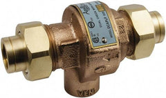 Conbraco - 1/2 Thread, 175 psi WOG Rating, Bronze Dual Check Backflow Preventer Valve - Lead-Free, Use with Potable Water Applications - USA Tool & Supply