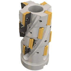 Iscar - 24 Inserts, 3" Cut Diam, 1-1/4" Arbor Diam, 2.8" Max Depth of Cut, Indexable Square-Shoulder Face Mill - 0° Lead Angle, 3.94" High, P290 AC.T 1806.. Insert Compatibility, Through Coolant, Series MillShred - USA Tool & Supply