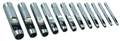 12 Piece - 1/8; 5/32; 3/16; 7/32; 1/4; 5/16; 3/8; 7/16; 1/2; 9/16; 5/8; 3/4" - Pouch - Hollow Punch Set - USA Tool & Supply