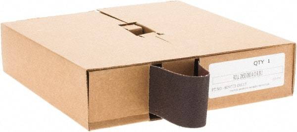 Made in USA - 2" x 50 Yd 80 Grit Aluminum Oxide Cloth Roll - J Weighted Backing - USA Tool & Supply