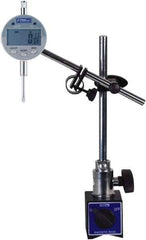 Fowler - 0.0005" Graduation, 1" Max Meas, Electronic Indicator & Base Kit - 0.01mm Resolution, 2.3" Base Length x 2" Base Width x 1.8" Base Height, 2-1/4" Dial Diam - USA Tool & Supply