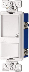 Cooper Wiring Devices - 1 Pole, 120 VAC, 15 Amp, Flush Mounted, Combination Switch with Night Light - NonNEMA Configuration, 1 Switch, Back Side Wiring, Thermoplastic Material, cULus Listed, NOM 426 Standard - USA Tool & Supply