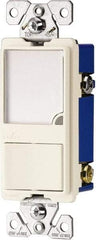 Cooper Wiring Devices - 1 Pole, 120 VAC, 15 Amp, Flush Mounted, Combination Switch with Night Light - NonNEMA Configuration, 1 Switch, Back Side Wiring, Thermoplastic Material, cULus Listed, NOM 426 Standard - USA Tool & Supply