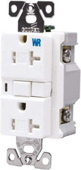 Cooper Wiring Devices - 1 Phase, 5-20R NEMA, 125 VAC, 20 Amp, Self Grounding, GFCI Receptacle - 2 Pole, Back and Side Wiring, Tamper Resistant, Thermoplastic Commercial, Specification Grade - USA Tool & Supply