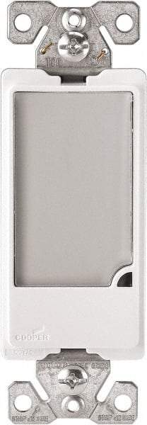 Cooper Wiring Devices - 1 Pole, 120 VAC, 15 Amp, Flush Mounted, Combination Night Light - NonNEMA Configuration, Back Side Wiring, Thermoplastic Material, cULus Listed, NOM 426 Standard - USA Tool & Supply