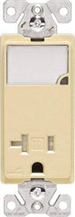 Cooper Wiring Devices - 2 Pole, 125 VAC, 20 Amp, 1 Outlet, Flush Mounted, Self Grounding, Tamper Resistant Combination Outlet with Night Light - 5-20R Configuration, Back Side Wiring, Thermoplastic Material, cULus Listed Standard - USA Tool & Supply
