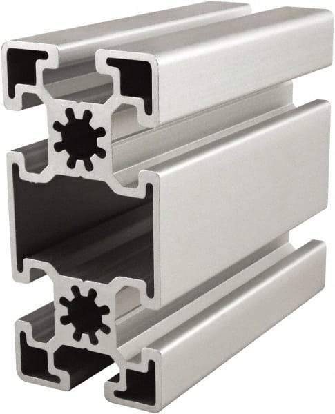 80/20 Inc. - 6 Meters Long x 45 mm Wide x 90 mm Deep, T-Slotted Aluminum Extrusion - Clear Anodized Finish - USA Tool & Supply