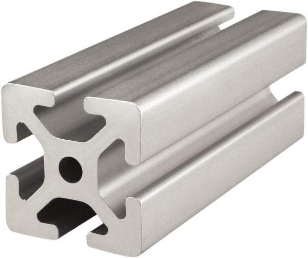 80/20 Inc. - 4 Meters Long x 40 mm Wide x 40 mm Deep, T-Slotted Aluminum Extrusion - Clear Anodized Finish - USA Tool & Supply