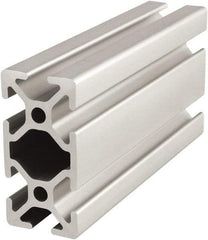 80/20 Inc. - 6 Meters Long x 25 mm Wide x 50 mm Deep, T-Slotted Aluminum Extrusion - Clear Anodized Finish - USA Tool & Supply