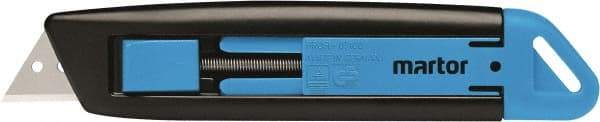 Martor USA - Retractable Utility Knife - Black & Blue Handle - USA Tool & Supply