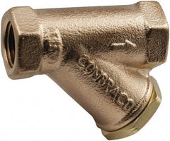 Conbraco - 3/4" Pipe, Female NPT Ends, Lead Free Bronze Y-Strainer - 400 psi Pressure Rating, 400 psi WOG Rating, 125 psi WSP Rating - USA Tool & Supply