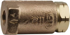 Conbraco - 1/4" Lead Free Bronze Check Valve - Inline, Female NPT, 400 WOG - USA Tool & Supply