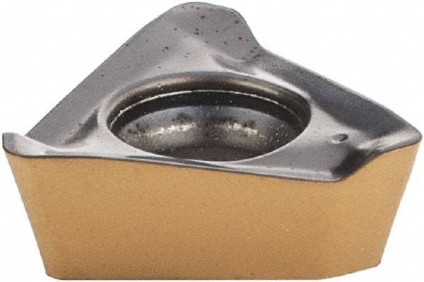Iscar - HM390 TPKT1003 Grade IC830 Carbide Milling Insert - TiAlN/TiN Finish, 0.1516" Thick, 7.5mm Inscribed Circle, 0.8mm Corner Radius - USA Tool & Supply