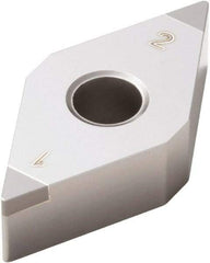 Seco - DNGA442 L1-B Grade CBN200 PCBN Turning Insert - Uncoated, 55° Diamond, 1/2" Inscr Circle, 1/4" Thick, 1/32" Corner Radius - USA Tool & Supply