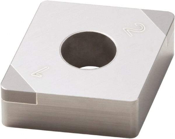 Seco - CNGA432 Grade CBN010 PCBN Turning Insert - Uncoated, 80° Diamond, 1/2" Inscr Circle, 3/16" Thick, 1/32" Corner Radius - USA Tool & Supply