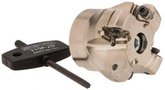 Seco - 1.57" Cut Diam, 1/2" Arbor Hole, 0.118" Max Depth of Cut, 40° Indexable Chamfer & Angle Face Mill - 4 Inserts, ON.U 05 Insert, Right Hand Cut, 4 Flutes, Through Coolant, Series Double Octo 05 - USA Tool & Supply