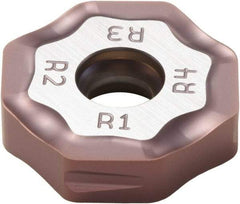 Seco - ONEU090520 M14 Grade MK2050 Carbide Milling Insert - TiSiN/TiAlN Finish, 0.228" Thick, 0.843" Inscribed Circle - USA Tool & Supply