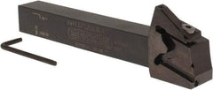 Seco - X4 Jet, External, Left Hand, 0.256" Max Depth of Cut, 0.031 to 0.118" Groove Width, Indexable Grooving Tool Holder - X4GK25..L Insert Compatibility, 3/4" Shank Height, 3/4" Shank Width, 6" OAL, Through Coolant - USA Tool & Supply