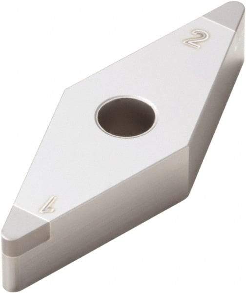Seco - VNGA332 L1-B Grade CBN200 PCBN Turning Insert - Uncoated, 35° Diamond, 3/8" Inscr Circle, 3/16" Thick, 1/32" Corner Radius - USA Tool & Supply