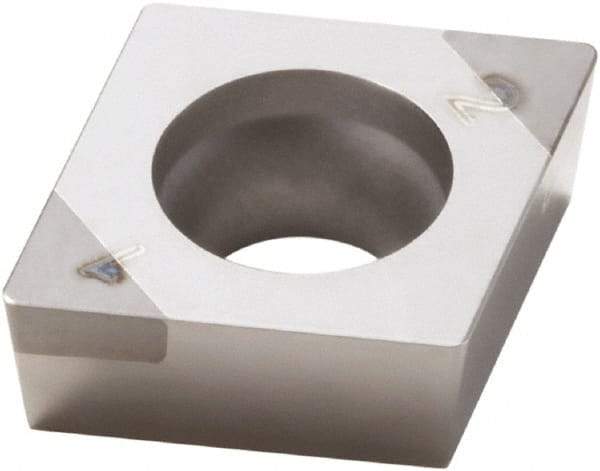 Seco - CCGW32.52 Grade CBN200 PCBN Turning Insert - Uncoated, 80° Diamond, 3/8" Inscr Circle, 5/32" Thick, 1/32" Corner Radius - USA Tool & Supply