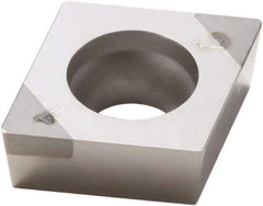 Seco - CCGW32.52 Grade CBN200 PCBN Turning Insert - Uncoated, 80° Diamond, 3/8" Inscr Circle, 5/32" Thick, 1/32" Corner Radius - USA Tool & Supply