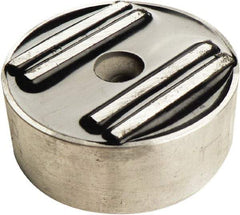 Mag-Mate - 2" Wide x 1/2" Thick, Center Mount Neodymium Rare Earth Fixture Magnet - 45 Lb Average Holding Capacity, 90 Lb Max Holding Capacity, Aluminum Housing - USA Tool & Supply