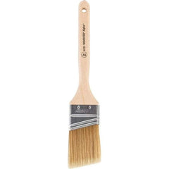 Wooster Brush - 2" Angled Synthetic Sash Brush - 2-11/16" Bristle Length, 7-7/8" Maple Fluted Handle - USA Tool & Supply